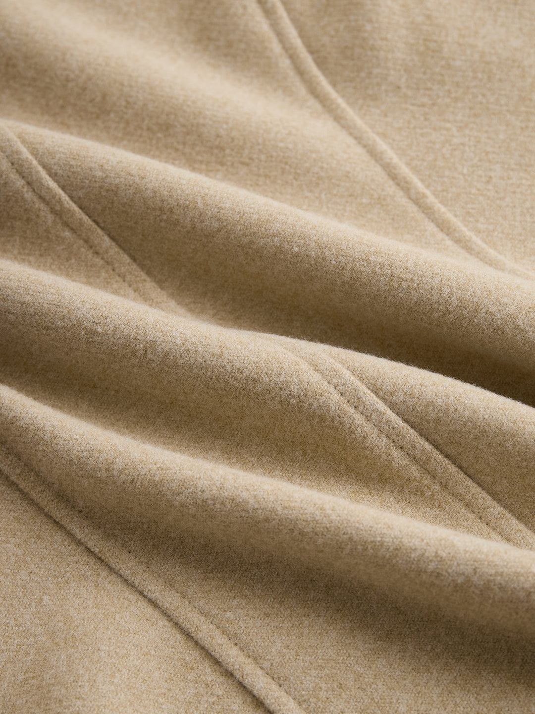 Manteau court vintage décontracté en mélange de laine kaki à col montant et épaulettes à poches multiples