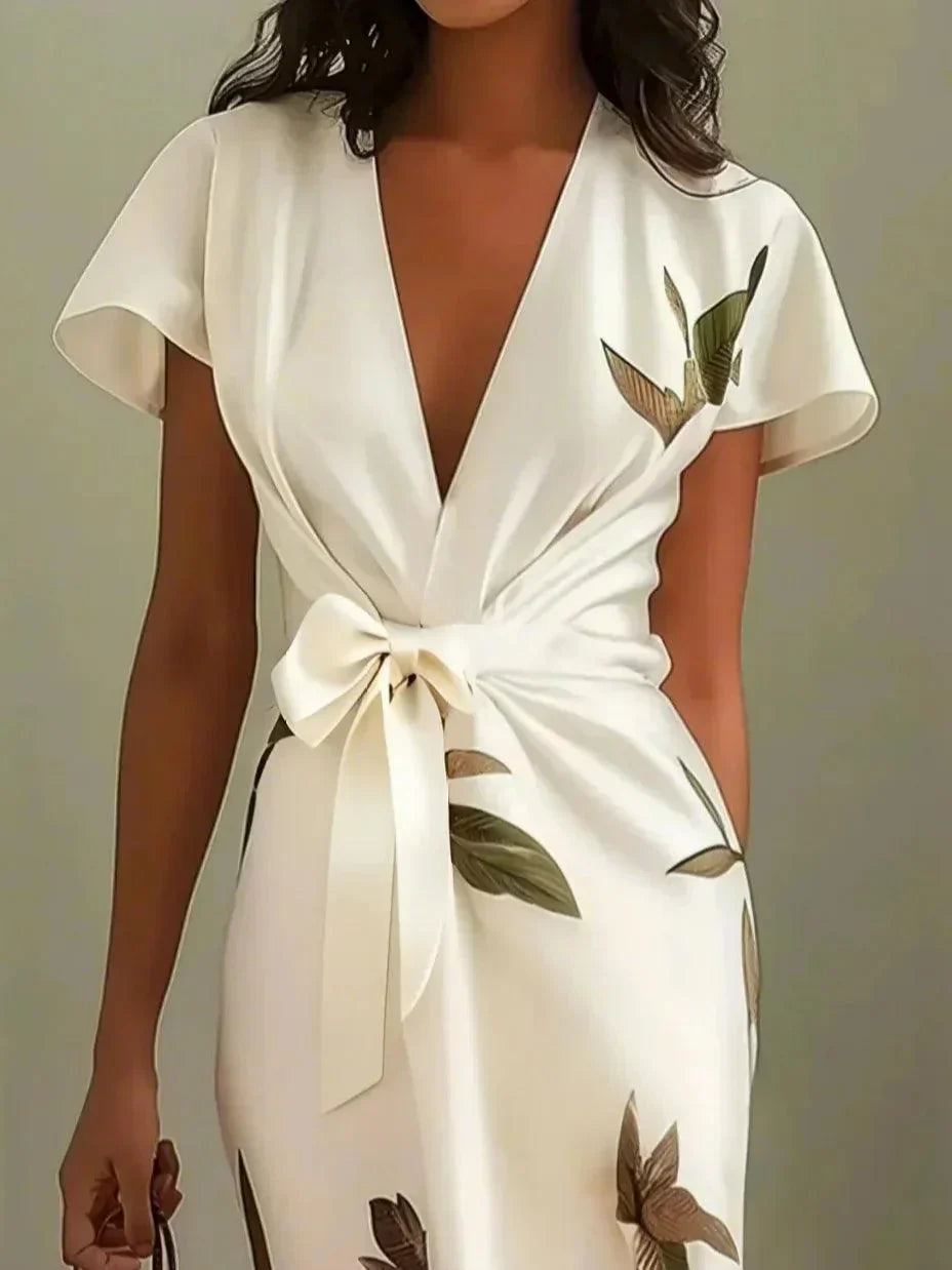 Hélène | Robe portefeuille élégante fluide
