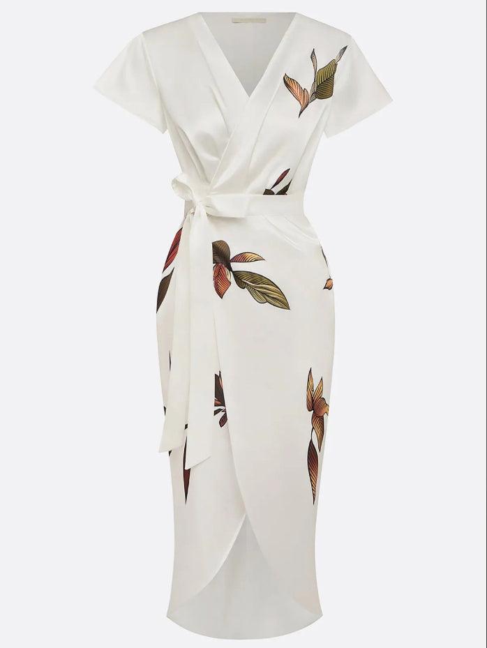 Hélène | Robe portefeuille élégante fluide