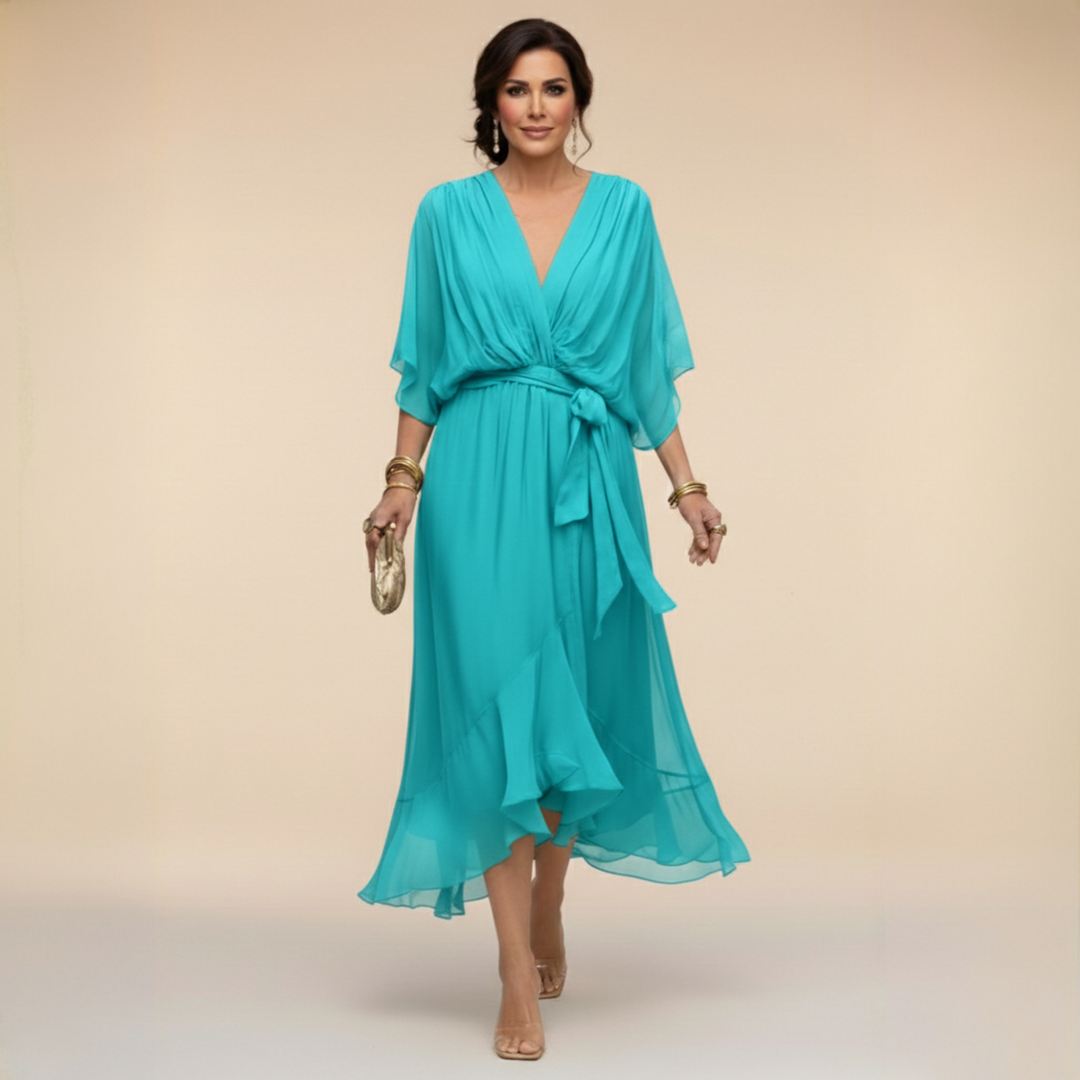 Sorena | Robe Maxi Élégante à Col V