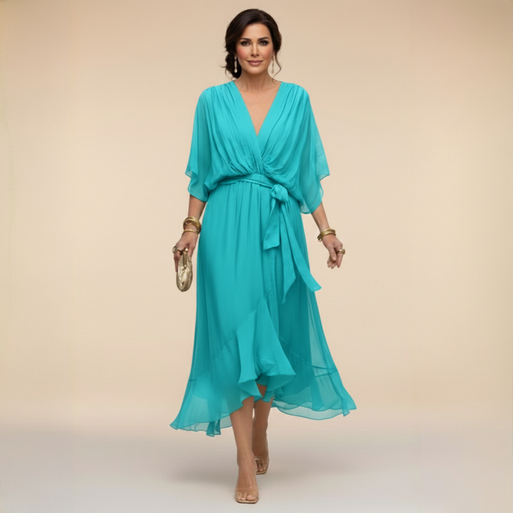 Sorena | Robe Maxi Élégante à Col V