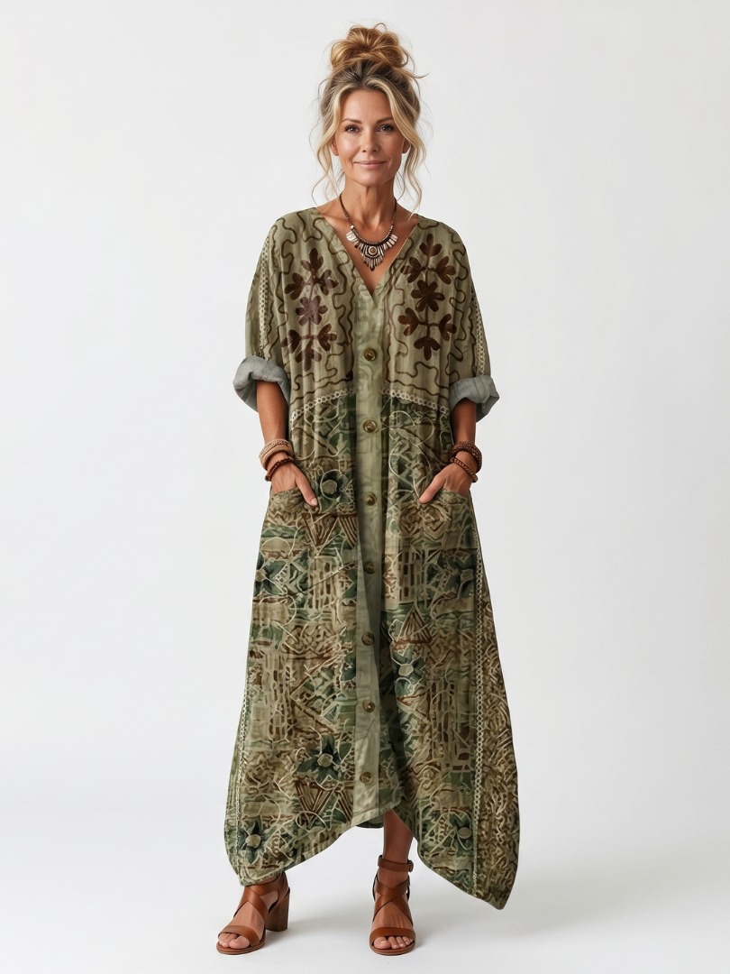 Aleta™ | Robe Midi avec Boutons