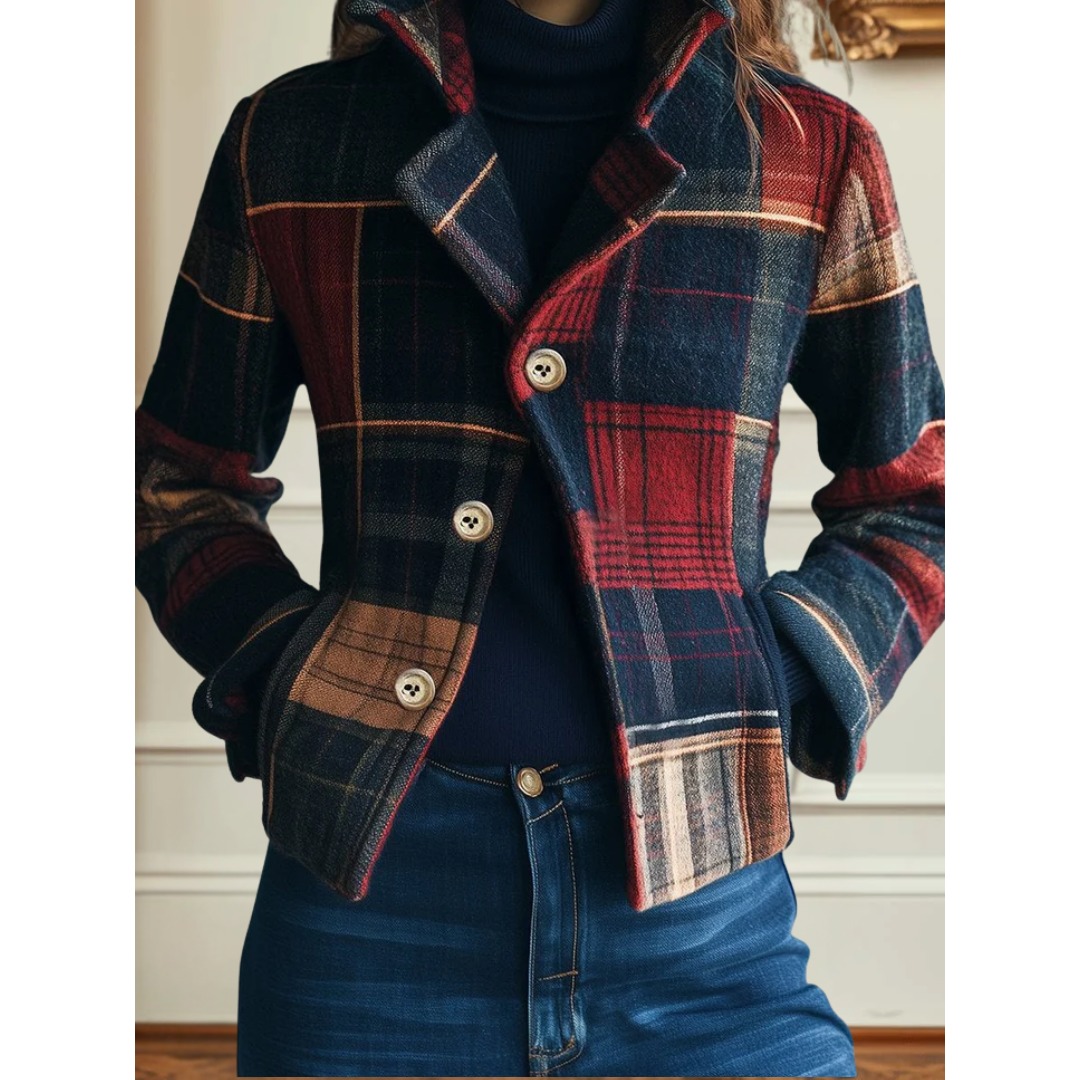 Natalie | Veste à Carreaux Classique