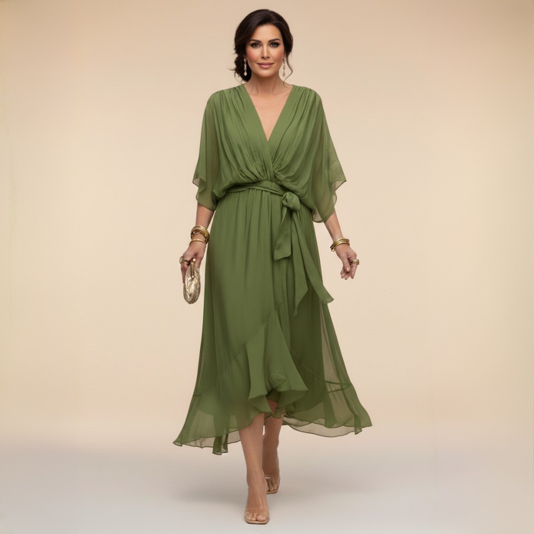 Sorena | Robe Maxi Élégante à Col V