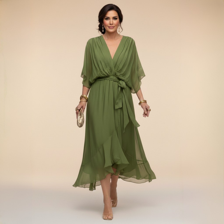Sorena | Robe Maxi Élégante à Col V