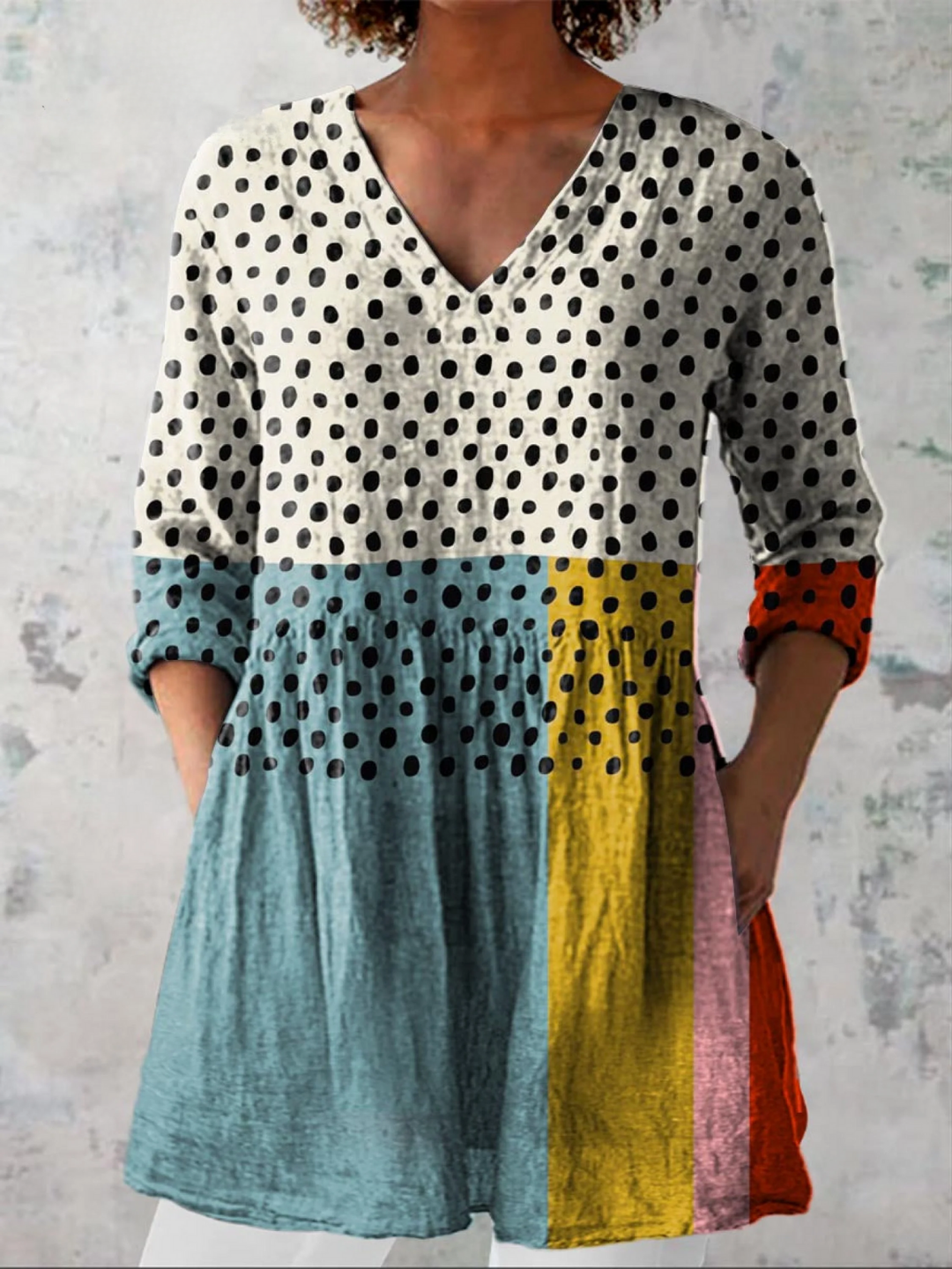 Valerie | Longue Blouse à Col V