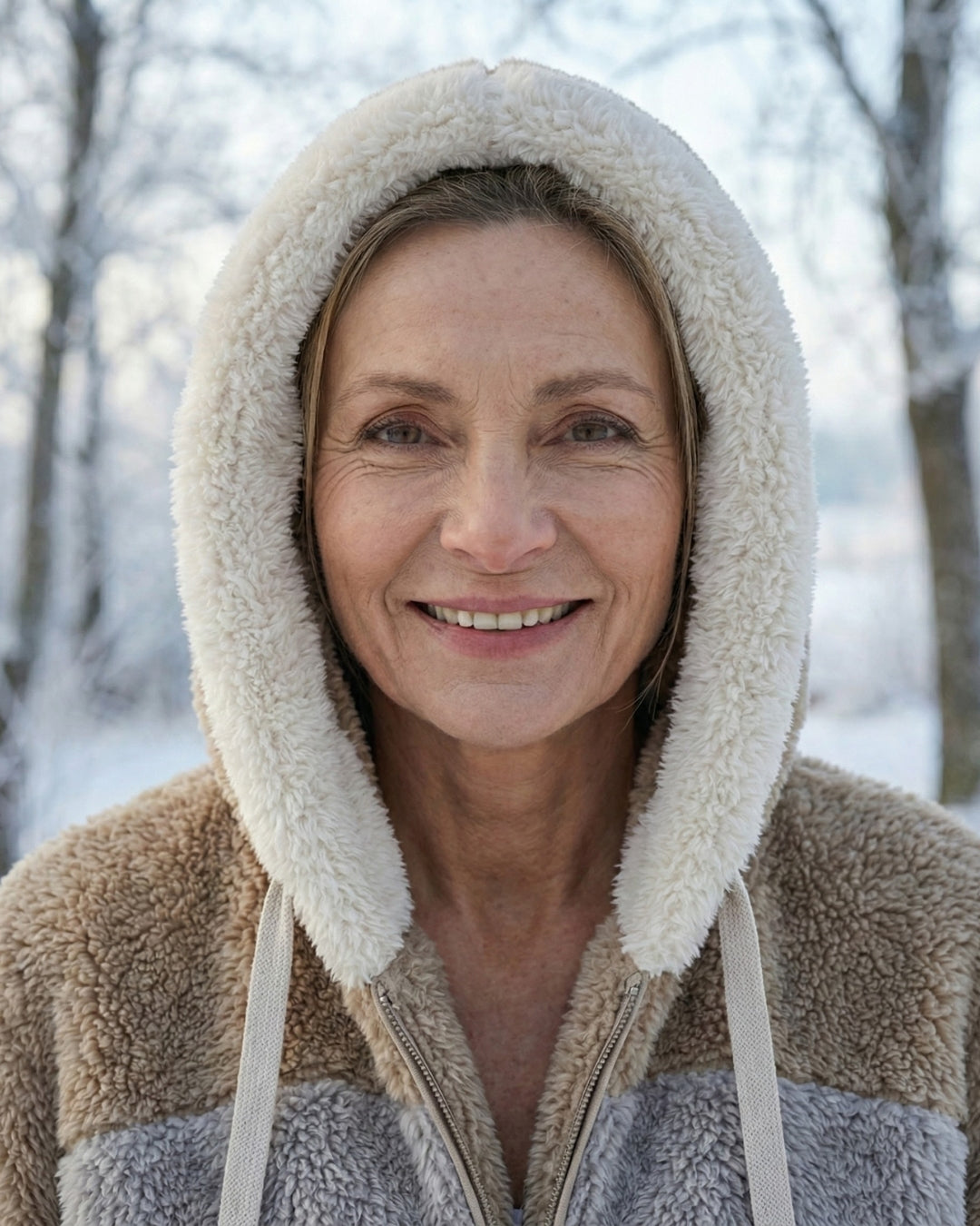 Veste en peluche colorée
