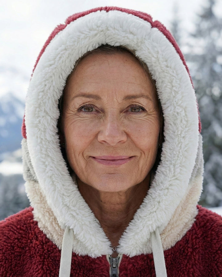 Veste en peluche colorée