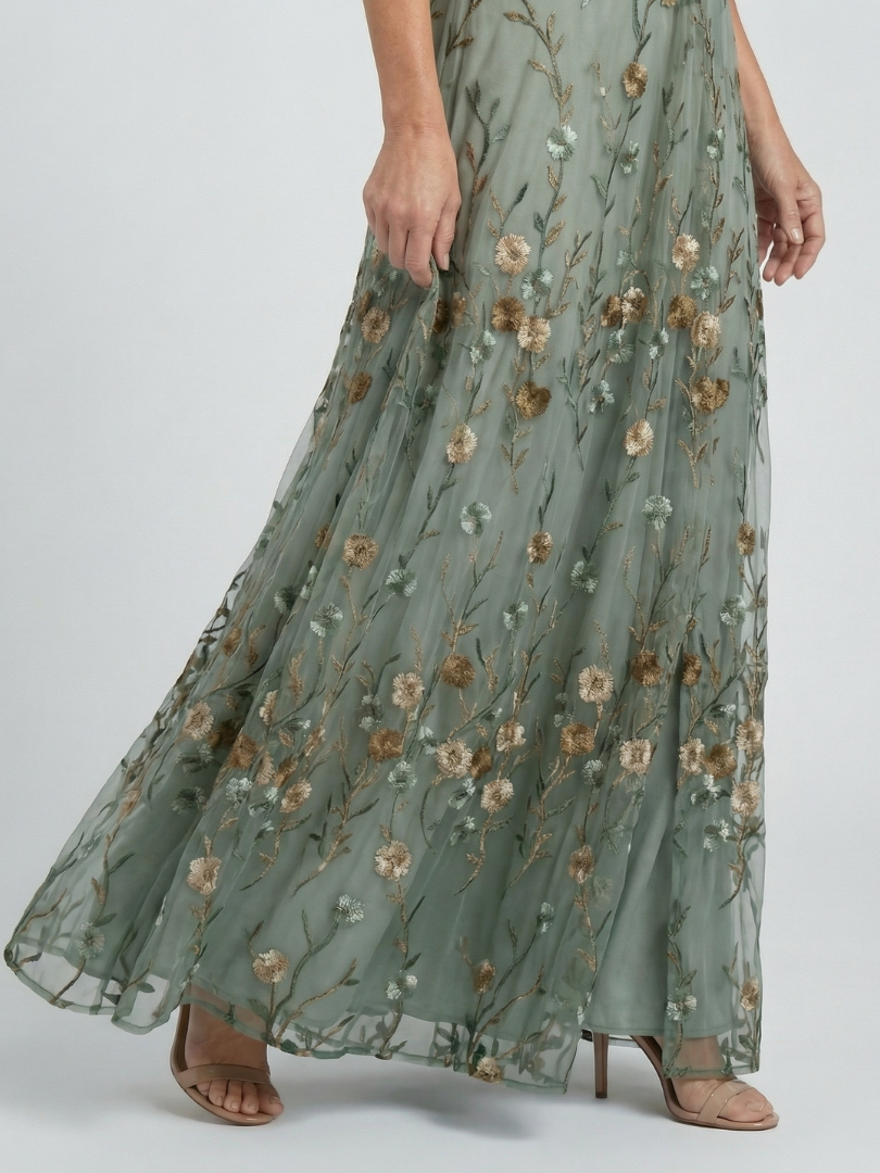 Selora | Robe Maxi Flow Halter Fleurie