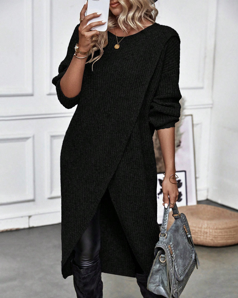 Addison™ - Robe pull confortable au style irrégulier