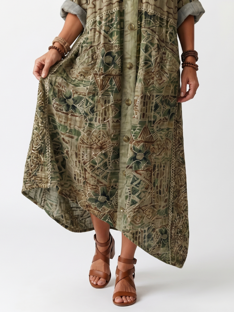 Aleta™ | Robe Midi avec Boutons