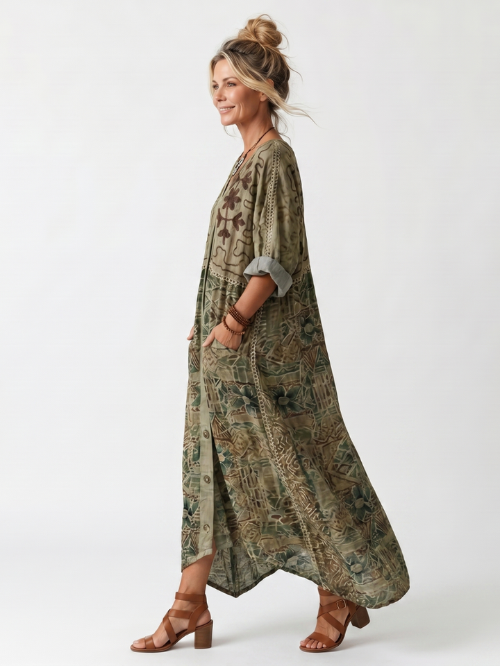 Aleta™ | Robe Midi avec Boutons