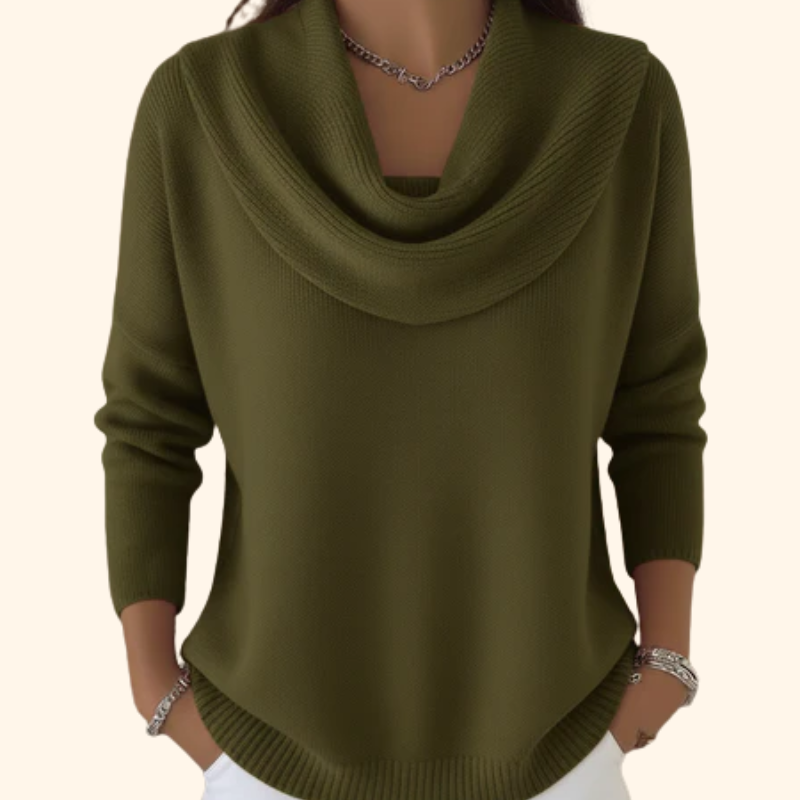 Vionne | Pull à col drapé
