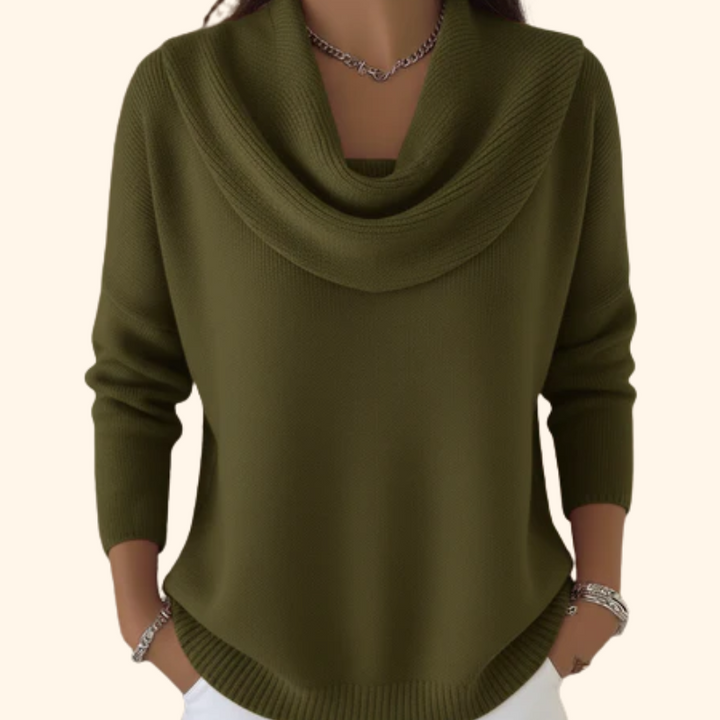 Vionne | Pull à col drapé