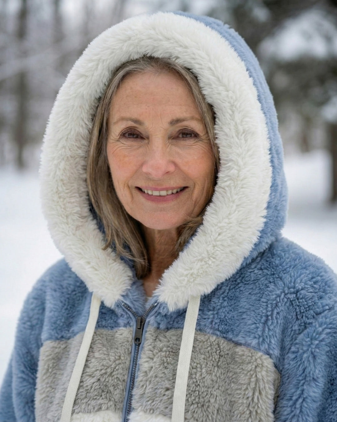 Veste en peluche colorée