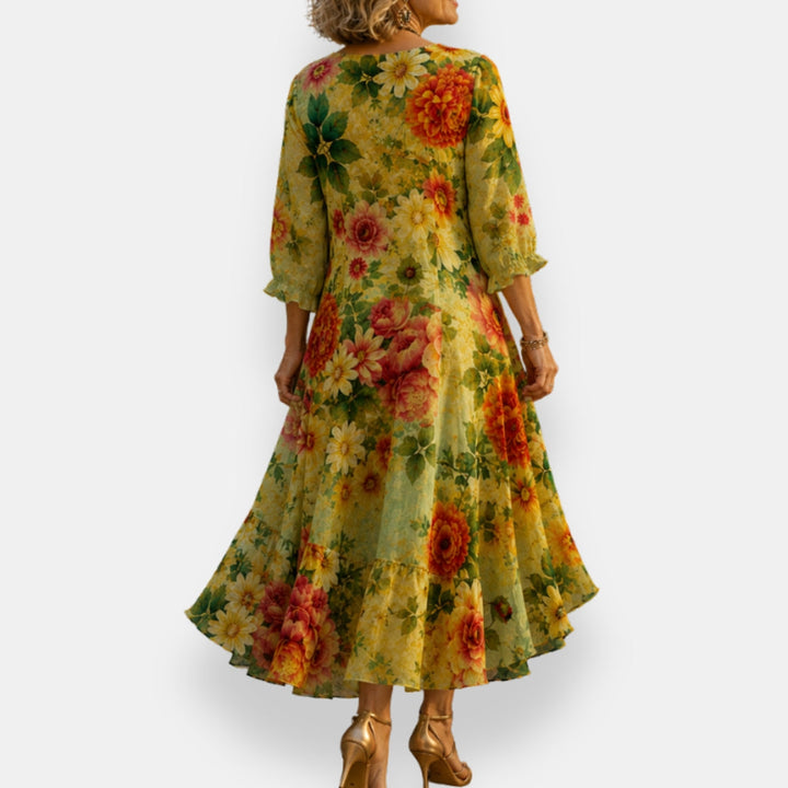 Urvinelle | Robe fleurie fluide col en V