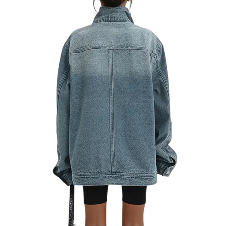 SARAH™ – Veste Boutonnée Asymétrique Tendance Street Style