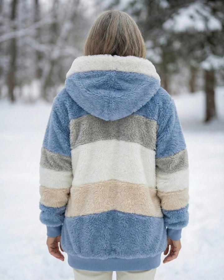 Veste en peluche colorée