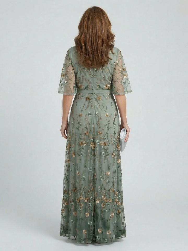 Selora | Robe Maxi Flow Halter Fleurie