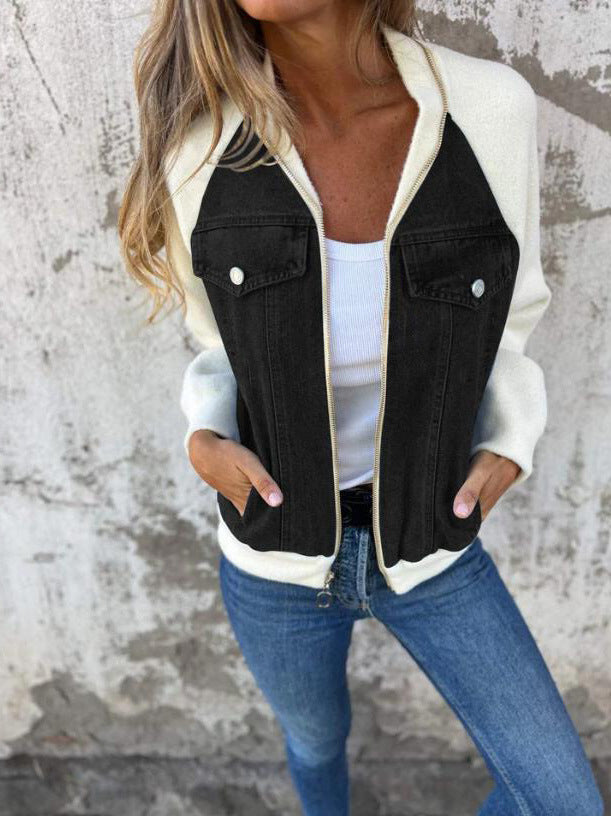 DELANEY | VESTE CASUAL AVEC FERMETURE ÉCLAIR ET COL EN V