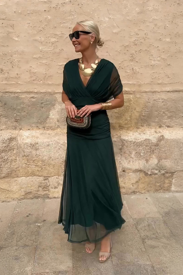 Luisa | Robe de soirée longue élégante avec décolleté en V