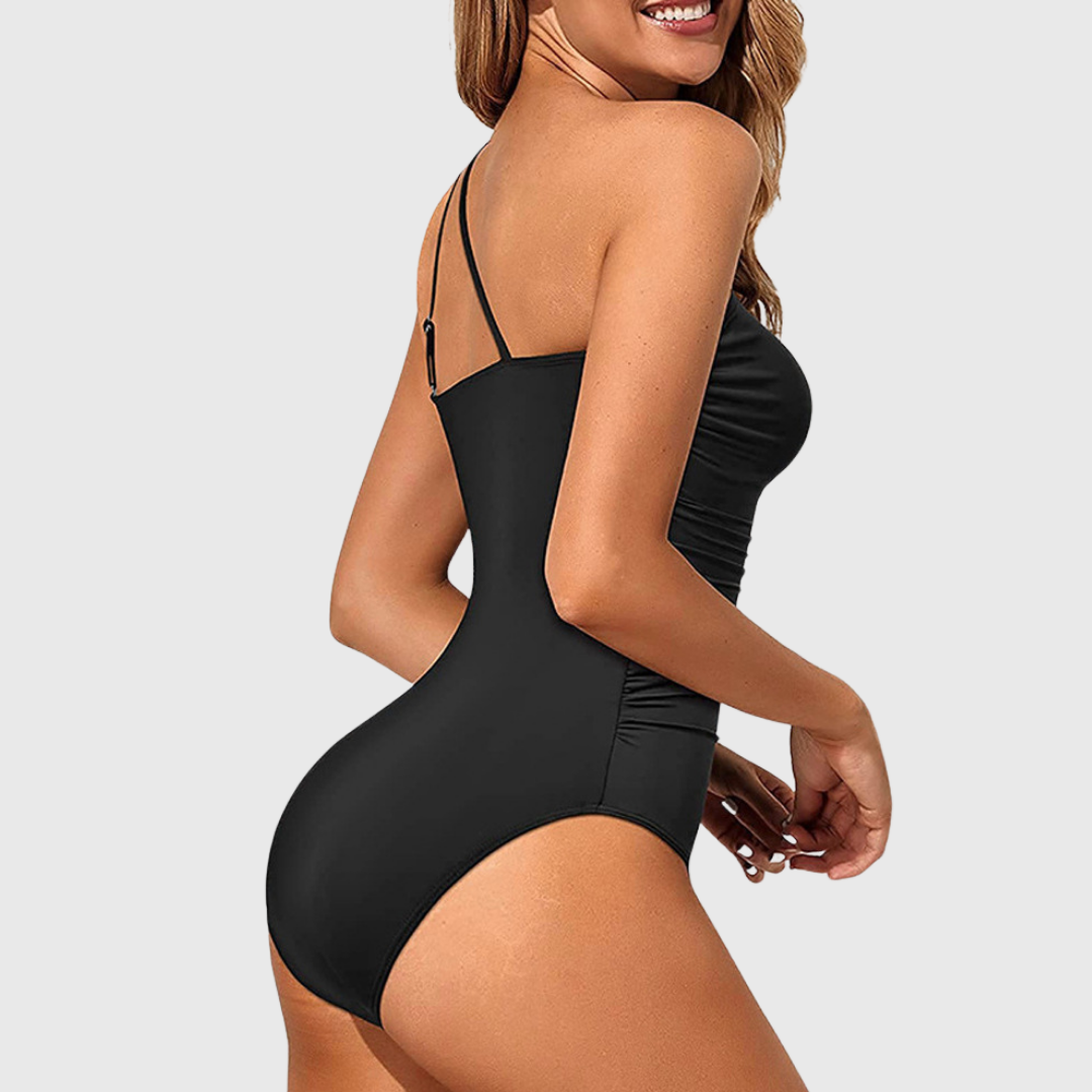 Helene | Maillot de Bain Sculptant à Une Épaule