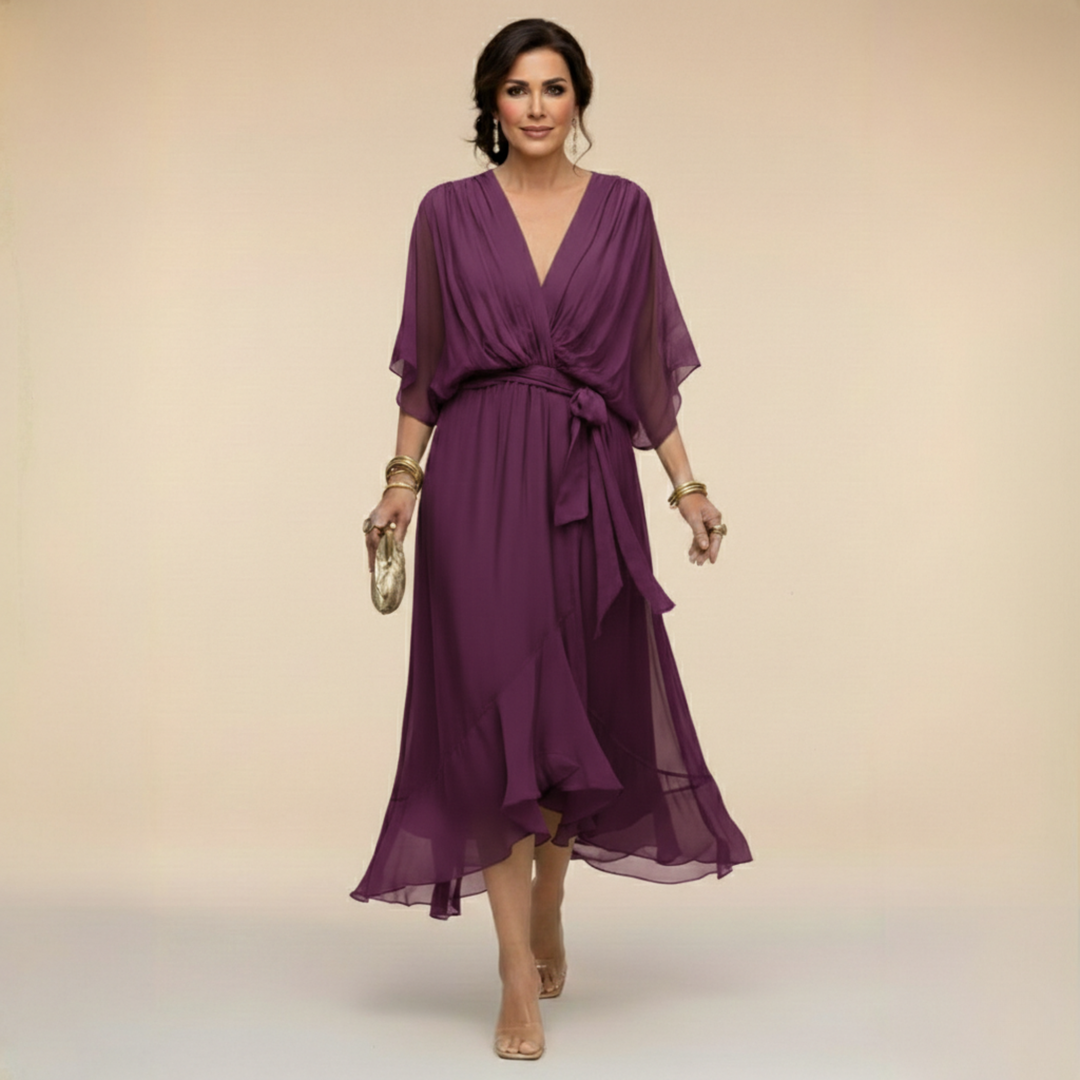 Sorena | Robe Maxi Élégante à Col V