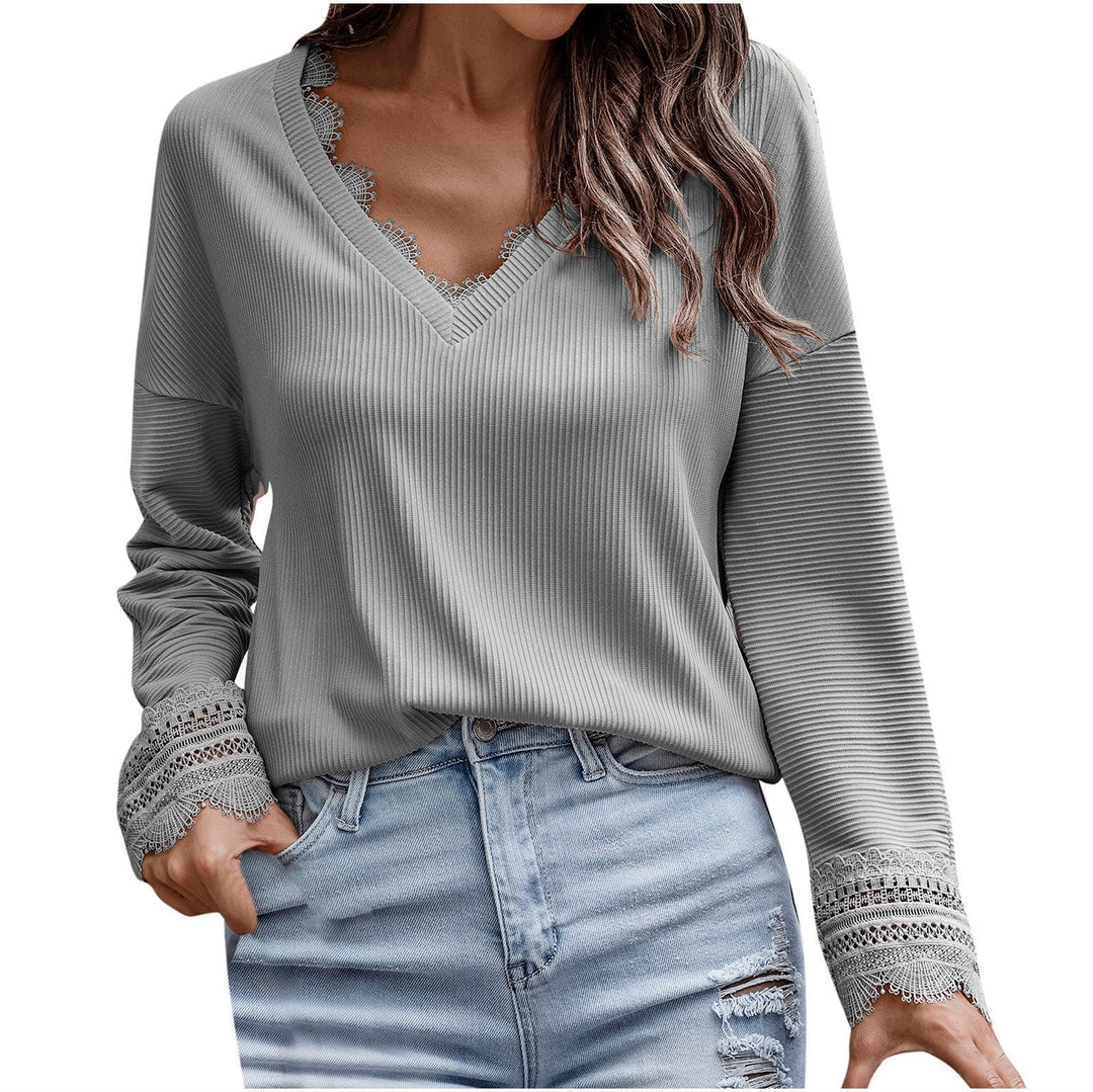 Olivia™ - Pull long à col en V élégant