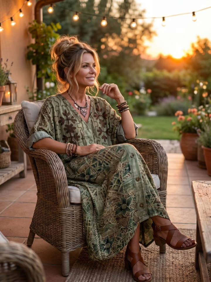 Aleta™ | Robe Midi avec Boutons