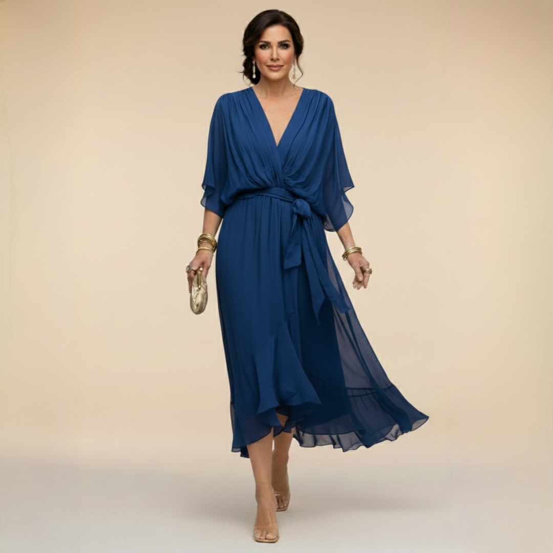 Sorena | Robe Maxi Élégante à Col V