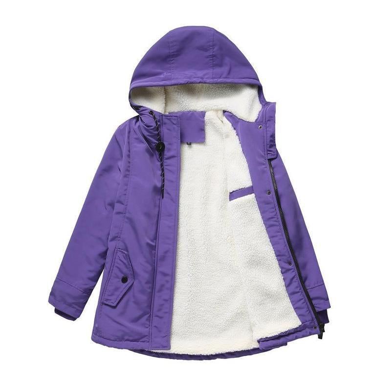 AMINA™ - Manteau d'hiver épais avec capuche et doublure matelassée pour la chaleur hivernale