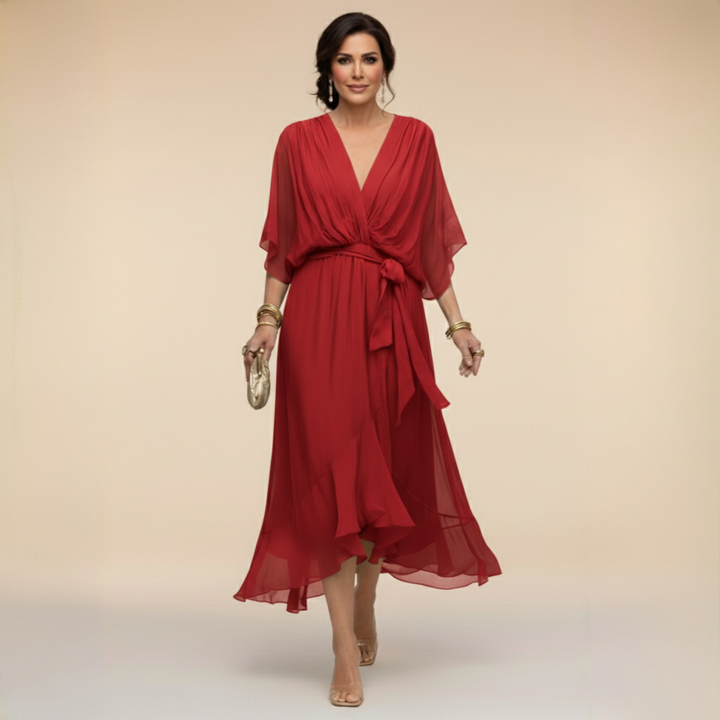 Sorena | Robe Maxi Élégante à Col V