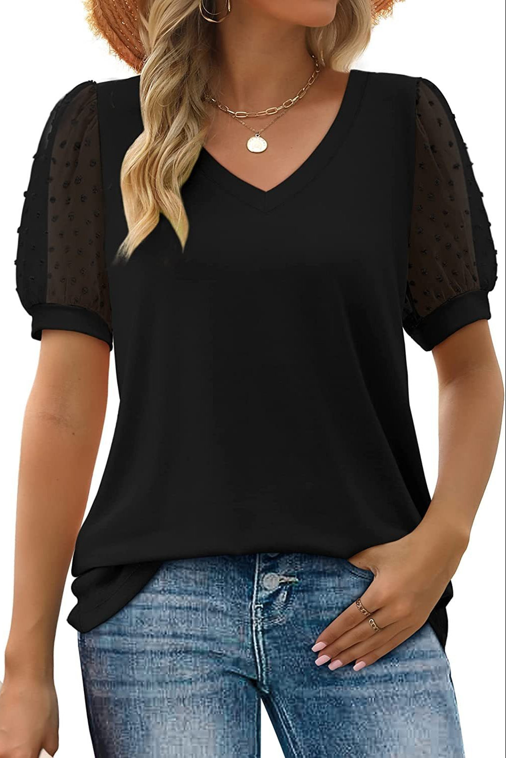 Helena | Blouse V-Neck Élégante