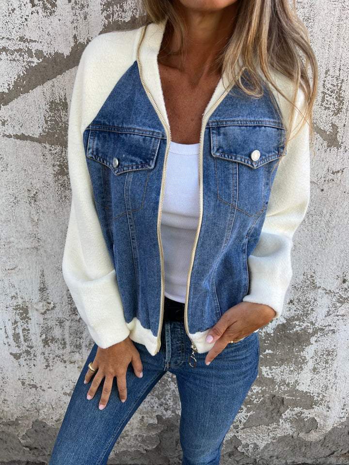 DELANEY | VESTE CASUAL AVEC FERMETURE ÉCLAIR ET COL EN V