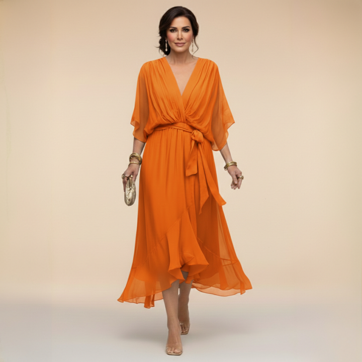 Sorena | Robe Maxi Élégante à Col V
