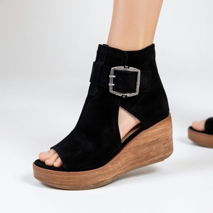 Orélisse - Bottines compensées ouvertes style moderne
