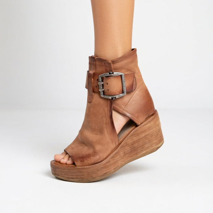 Orélisse - Bottines compensées ouvertes style moderne