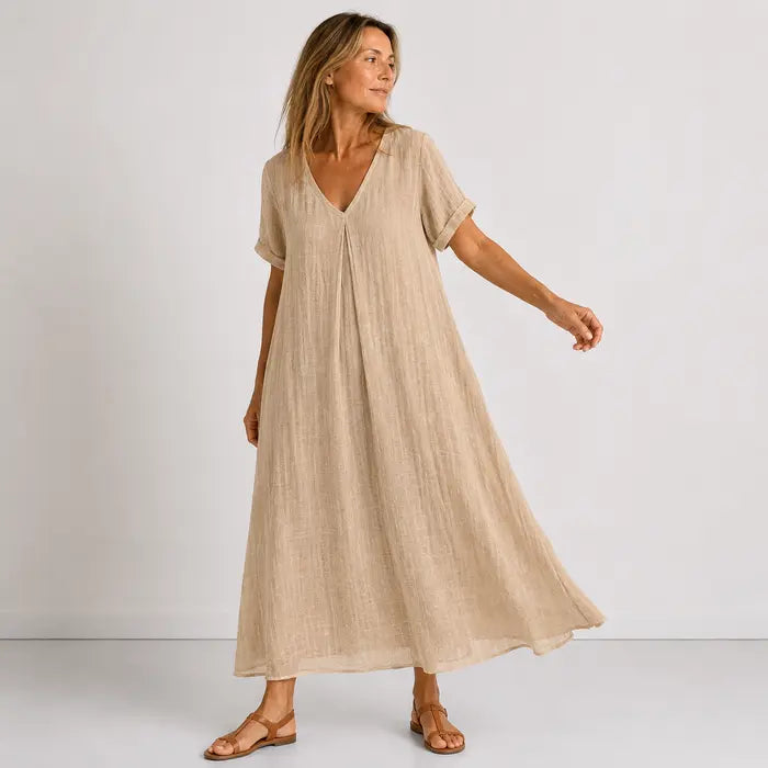 Violette - Robe longue fluide