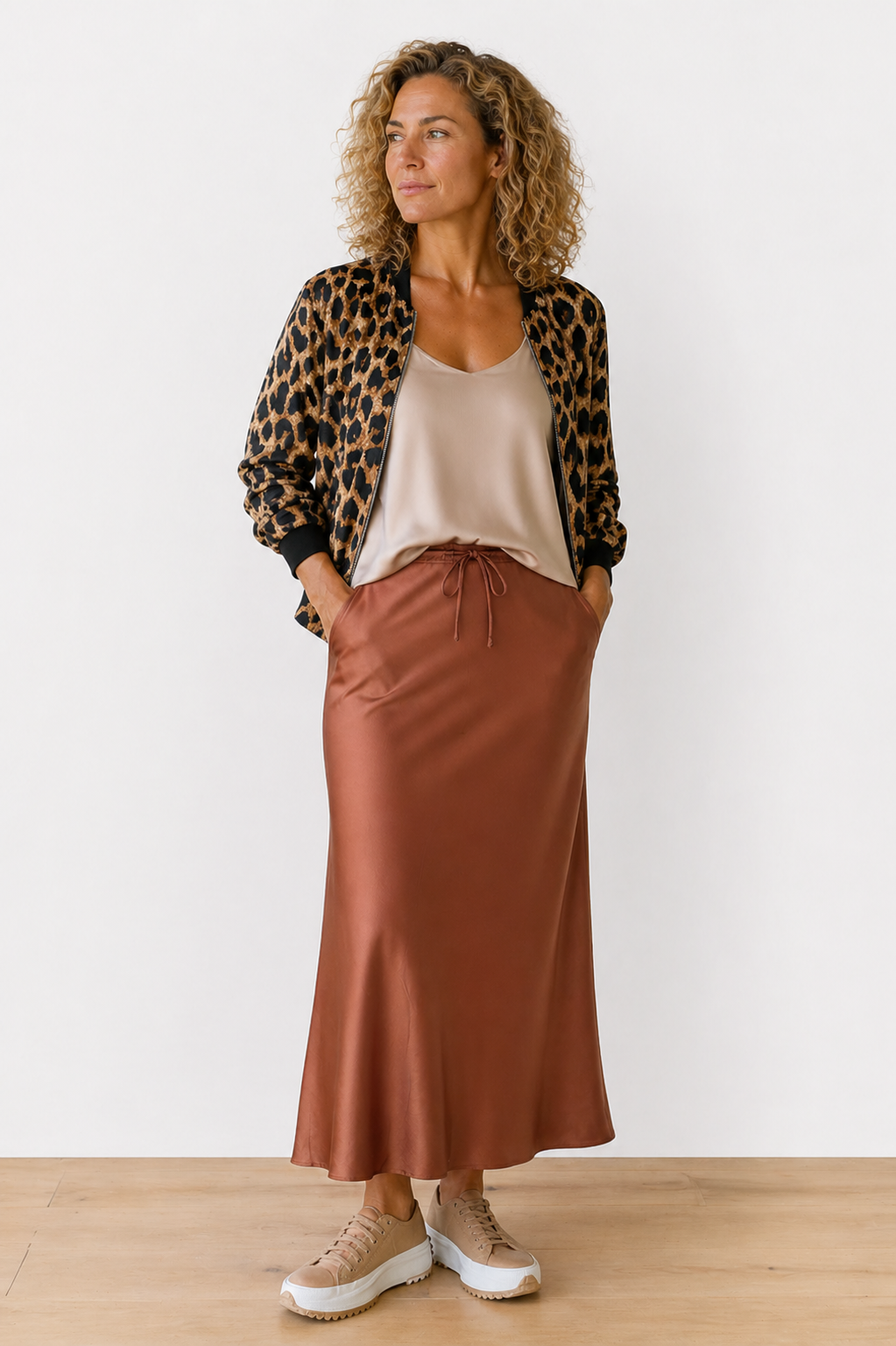 EVELYN | Jupe Longue en Satin
