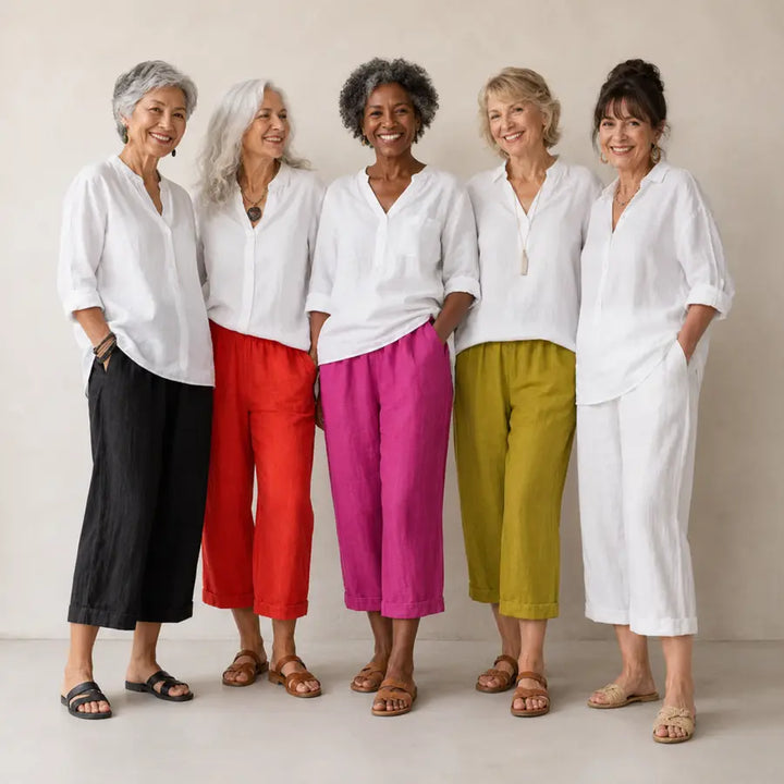 Amalia | Pantalon fluide en coton et lin