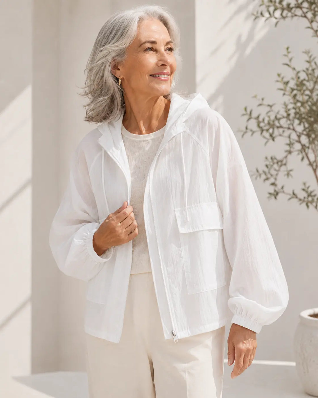 Sarah AIR Shade | Veste Anti-UV Rafraîchissante – Ultra-fine, Respirante & Légère pour l’Été