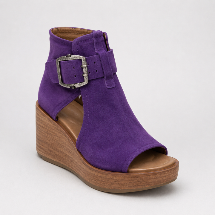Orélisse - Bottines compensées ouvertes style moderne
