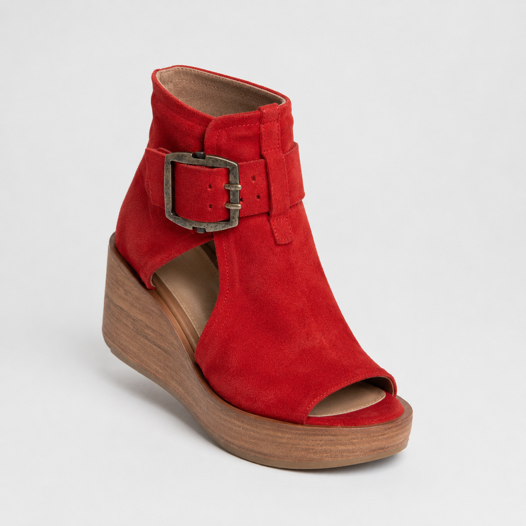 Orélisse - Bottines compensées ouvertes style moderne