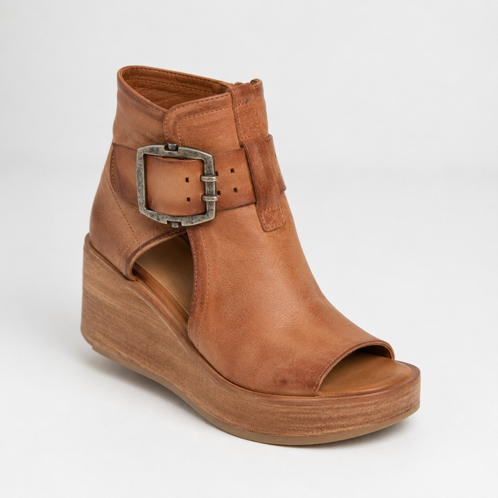 Orélisse - Bottines compensées ouvertes style moderne
