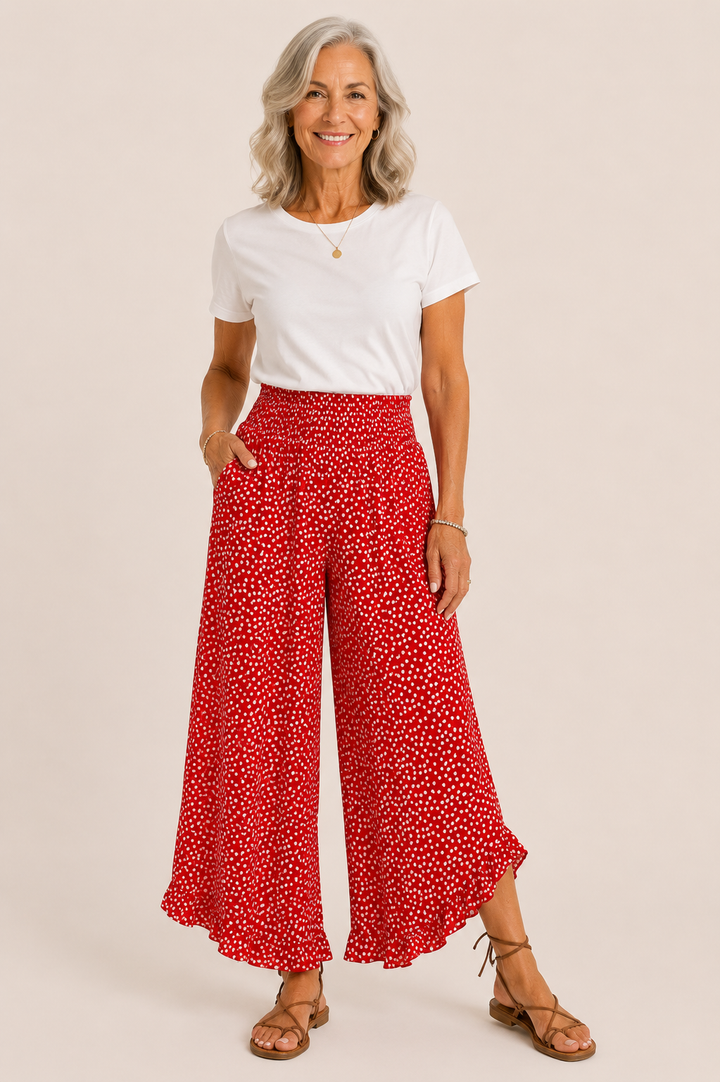 Marielle | Pantalons larges légers – Amincissants, Confortables & Chics