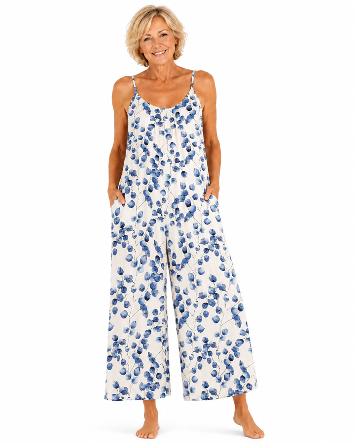 JOYCE | Salopettes de Plage à Imprimé Floral Décontractées et Amples