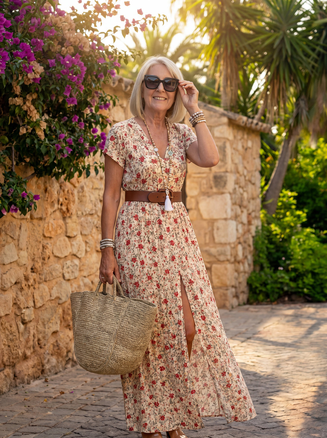 Joselin™ – Robe longue bohème et fluide avec ceinture