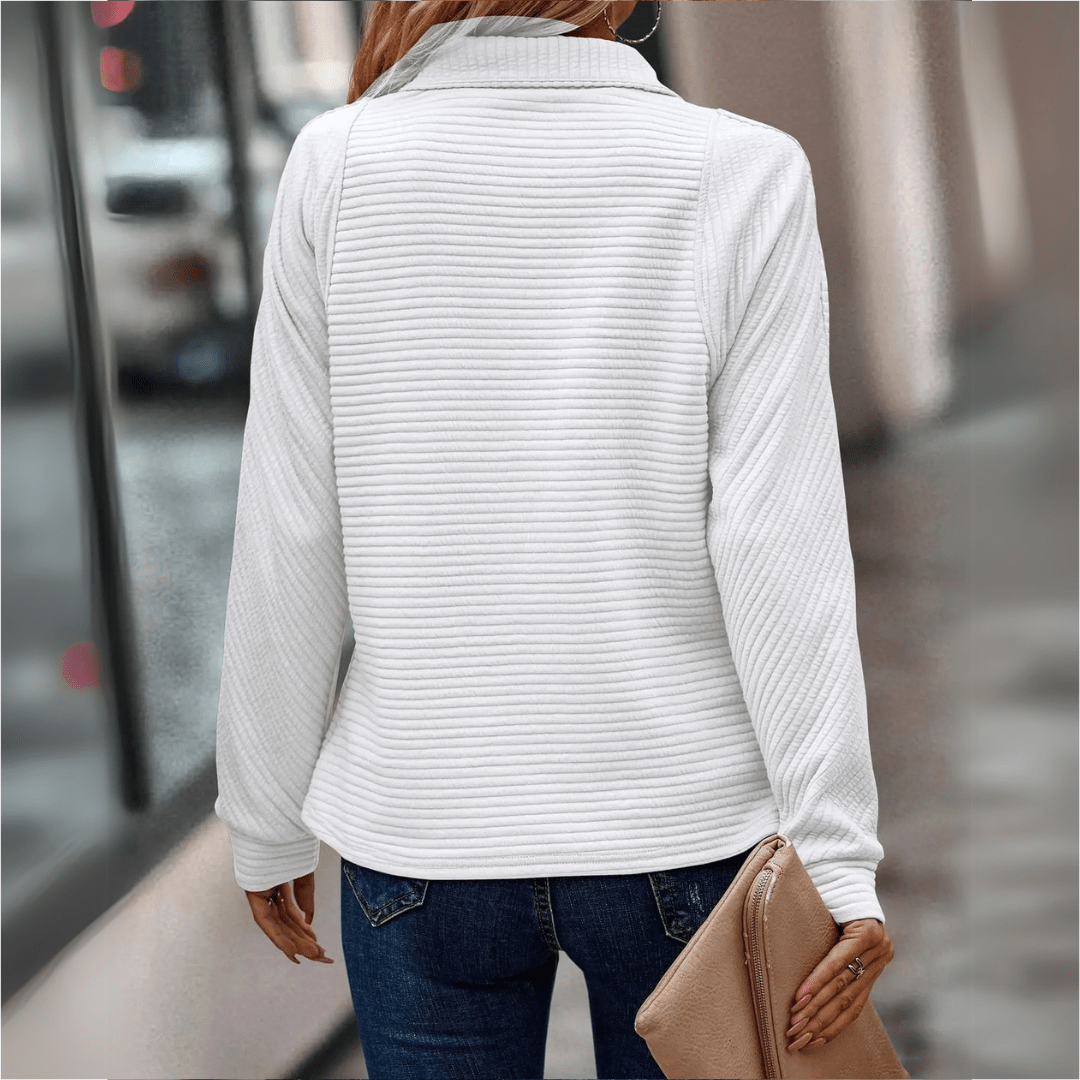 Jenica | Pull Chic à Demi-Zip
