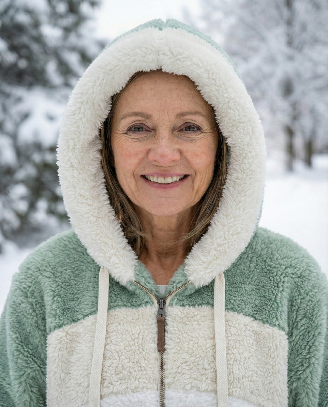 Veste en peluche colorée