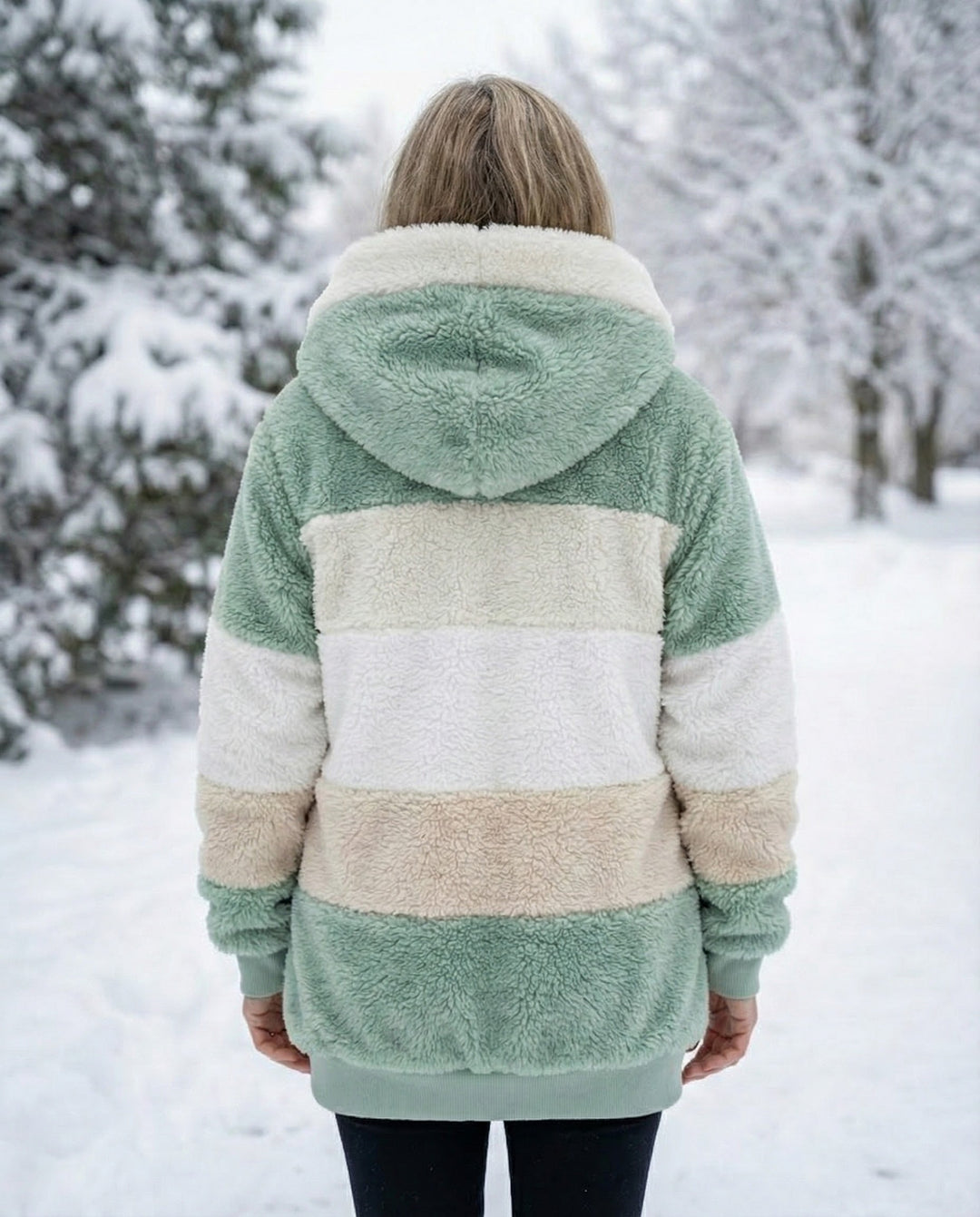 Veste en peluche colorée